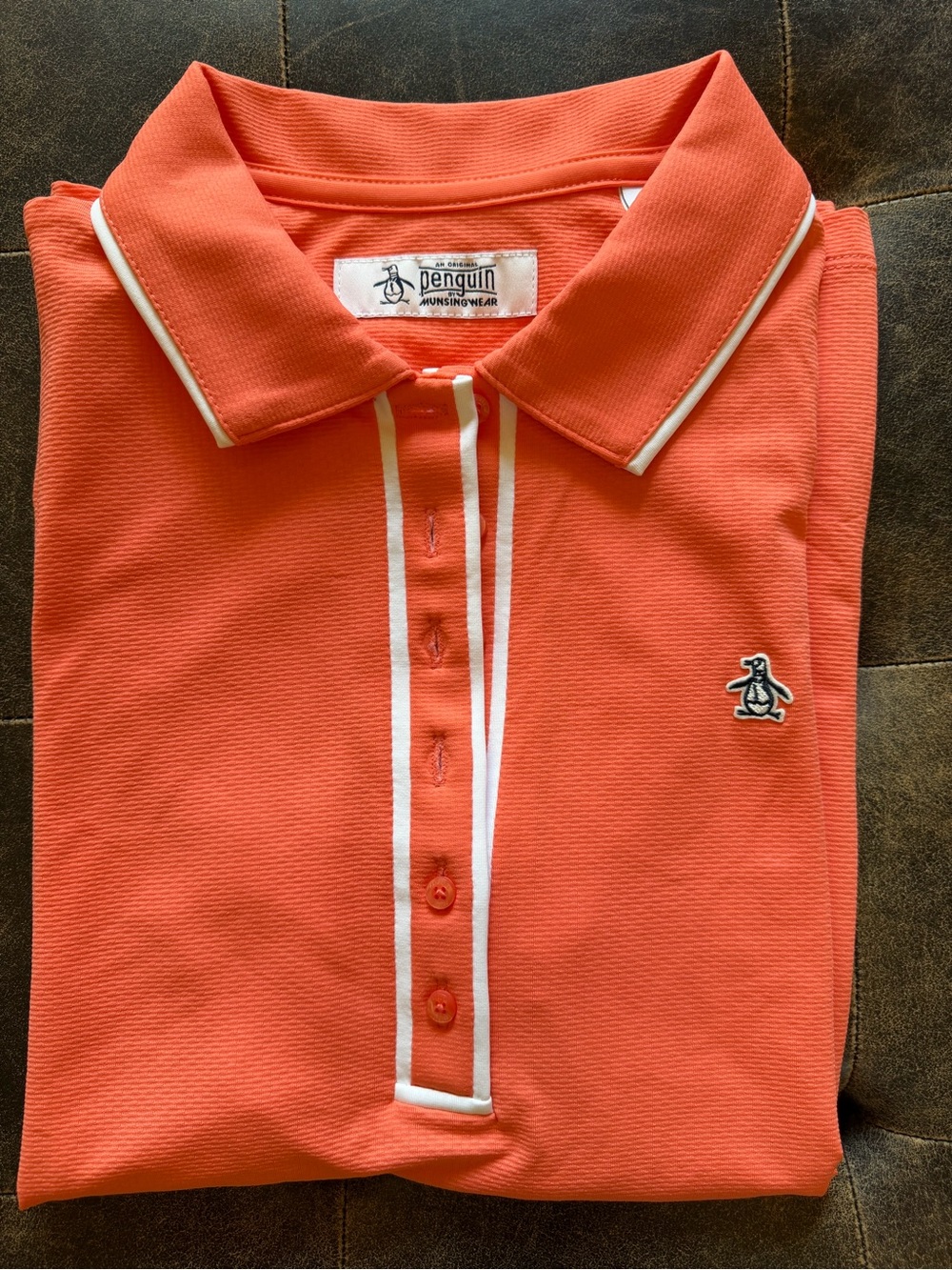 Penguin Women's Tangerine Pique Polo Shirt - NEVER WORN
